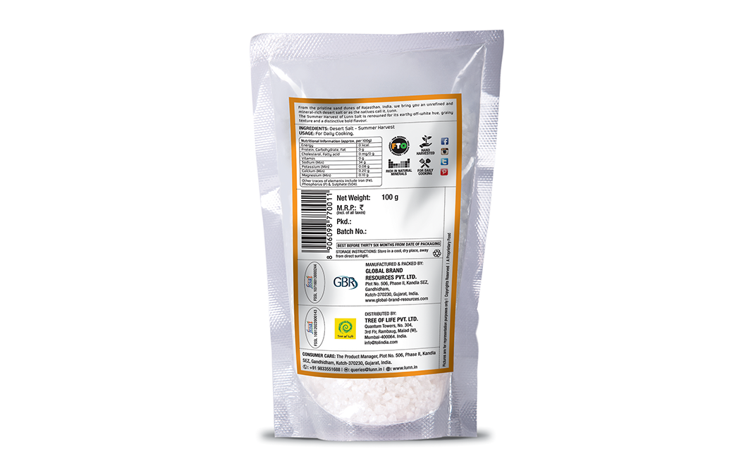 Lunn Desert Salt Summer Harvest   Pouch  100 grams